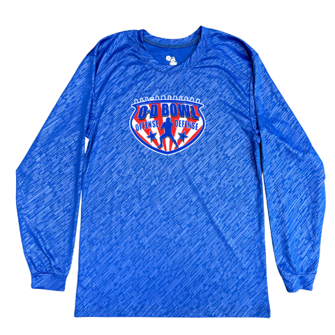 O-D Bowl Ghost Stripe Performance Long Sleeve T-Shirt — Center Logo