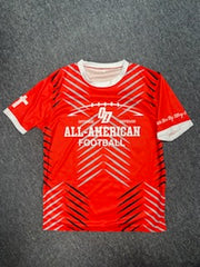 O-D All-American Red Football Laces Tee