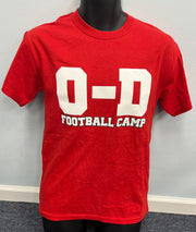 O-D Football Camp Youth Red Short Sleeve Tee-Shirt